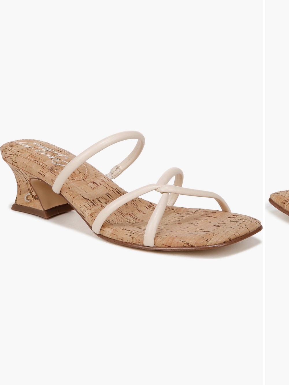 Circus by Sam Edelman Ivory Cork Strappy Mule